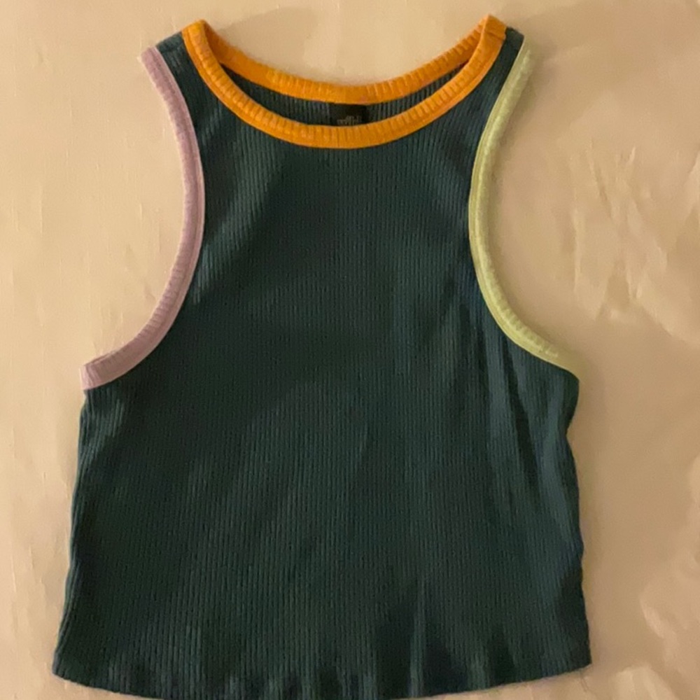 Multicolor, Ribbed, Tank Top